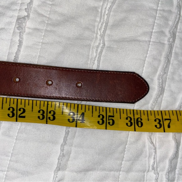 Vintage Brighton Brown Leather Belt with Silver Medallions women’s large - Picture 12 of 13